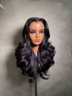 Zola | Natural Black Glueless Human Hair Wig 22 Inch HD Closure