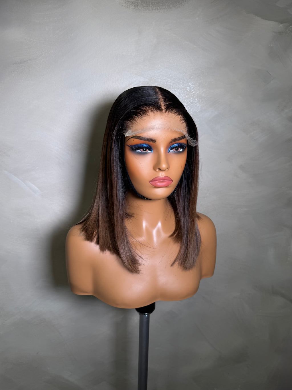 Cara | Caramel Balayage Glueless Human Hair Wig 12 Inch HD Closure