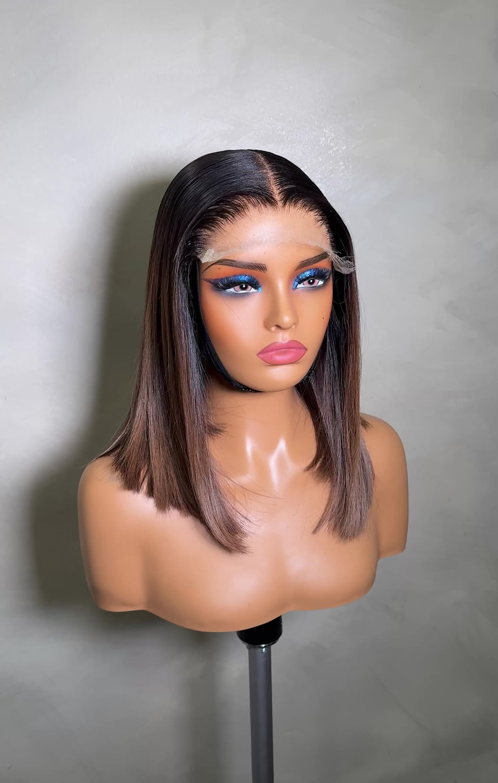 Cara | Caramel Balayage Glueless Human Hair Wig 12 Inch HD Closure